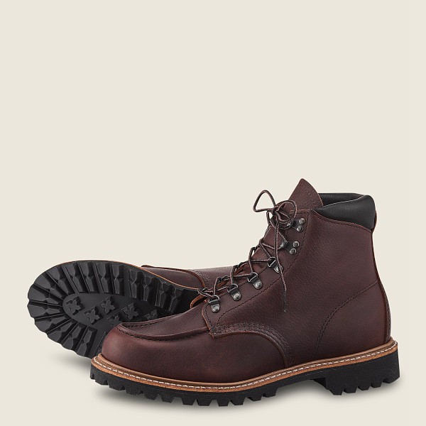 Heritage Støvler Herre - Red Wing Sawmill - 6-Inch Oil-Slick Læder Steel Toe - Mørkebrune - BPSUEV-5